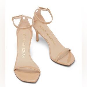 ✨ Stuart Weitzman ✨ Nudistcurve 75 Ankle Strap Sandal in Adobe 3"
